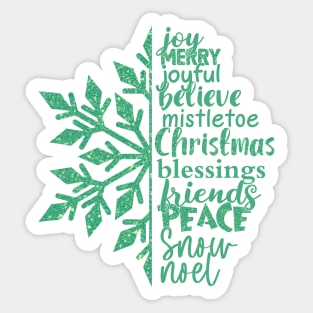 Christmas Typography Sticker